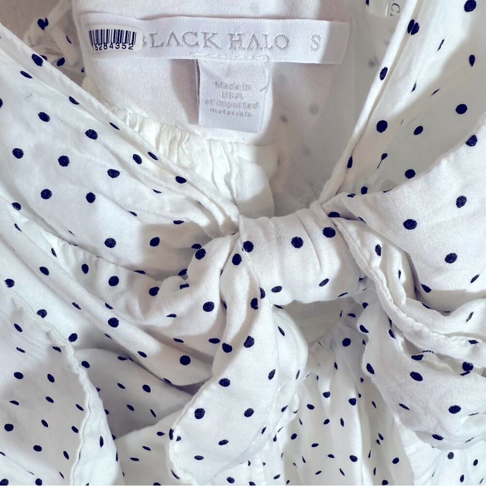 Black Halo White Polka Dot High-Low Sundress - Picture 5 of 5